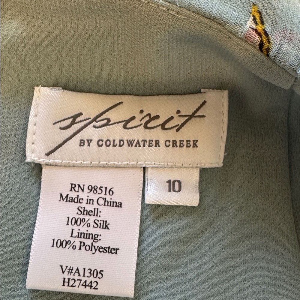 VINTAGE Silk Chiffon Pleated Midi Skirt Spirit by Coldwater Creek Size‎ 10. - Picture 3 of 9